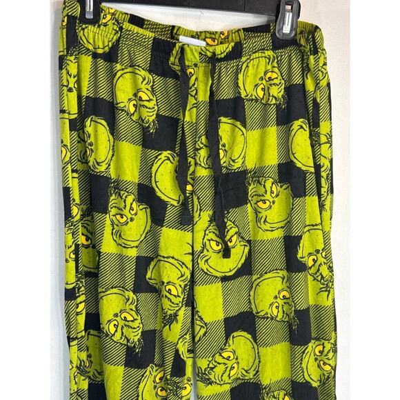 Dr. Seuss The Grinch Plaid Christmas 2 piece Pajama Set Women's Medium NWT - Picture 10 of 14